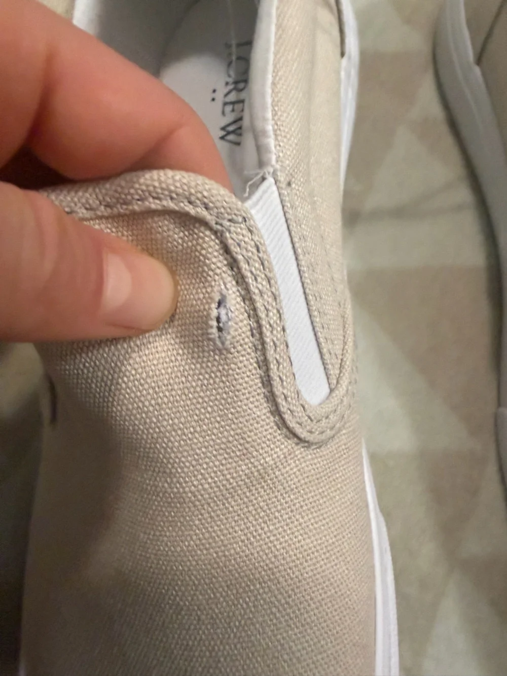 J crew stone Canvas slip-on sneakers